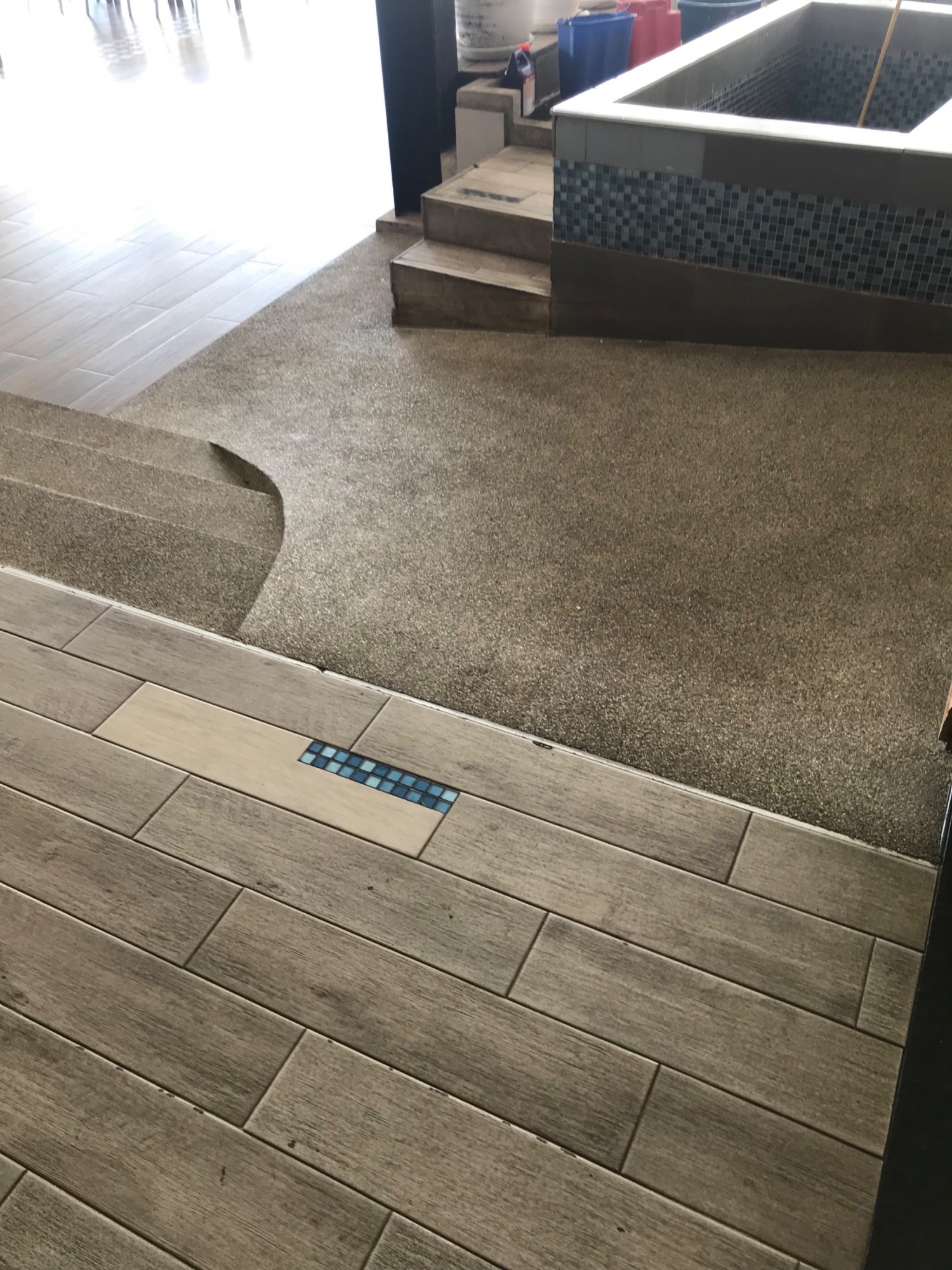 Another view of curved built in ramp