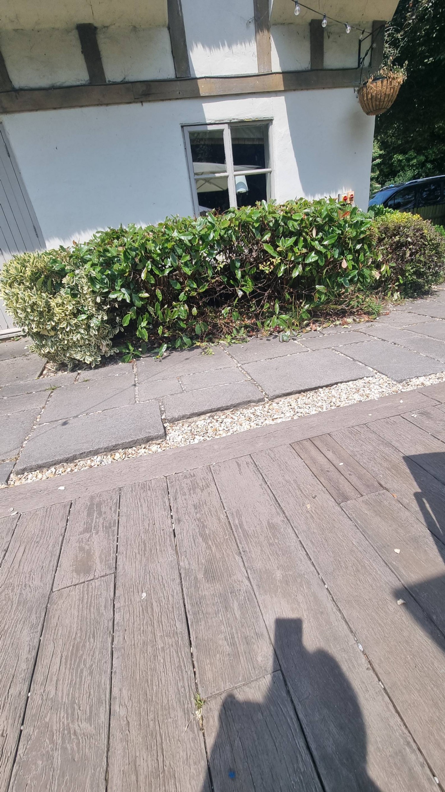 Very uneven. Potential trip hazard.