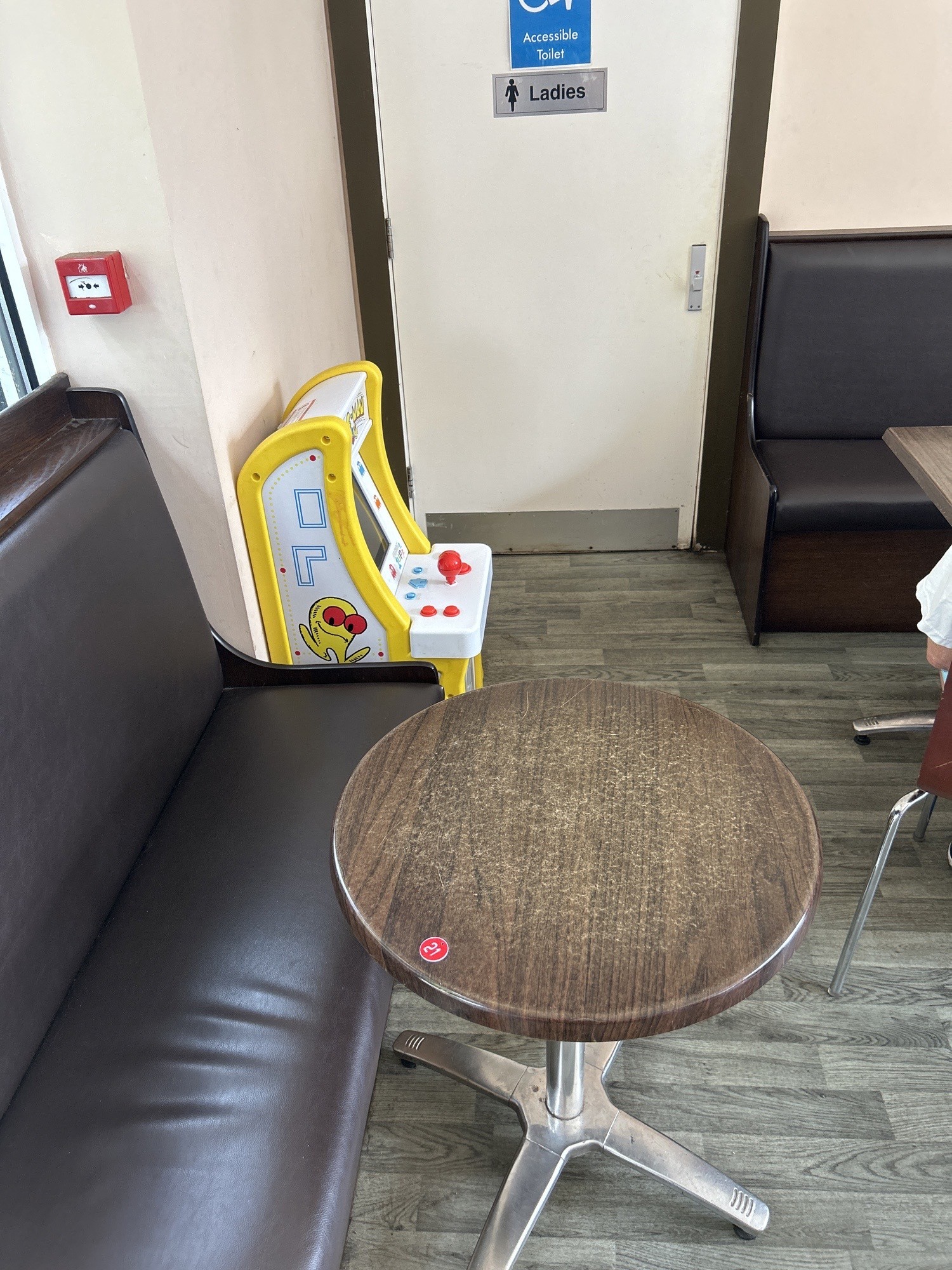 Table in way of door but staff happy to love it when needed