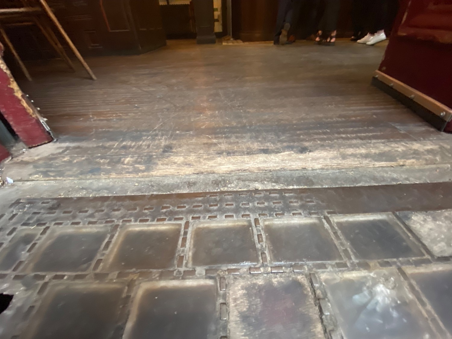 Small bump at foot of door.