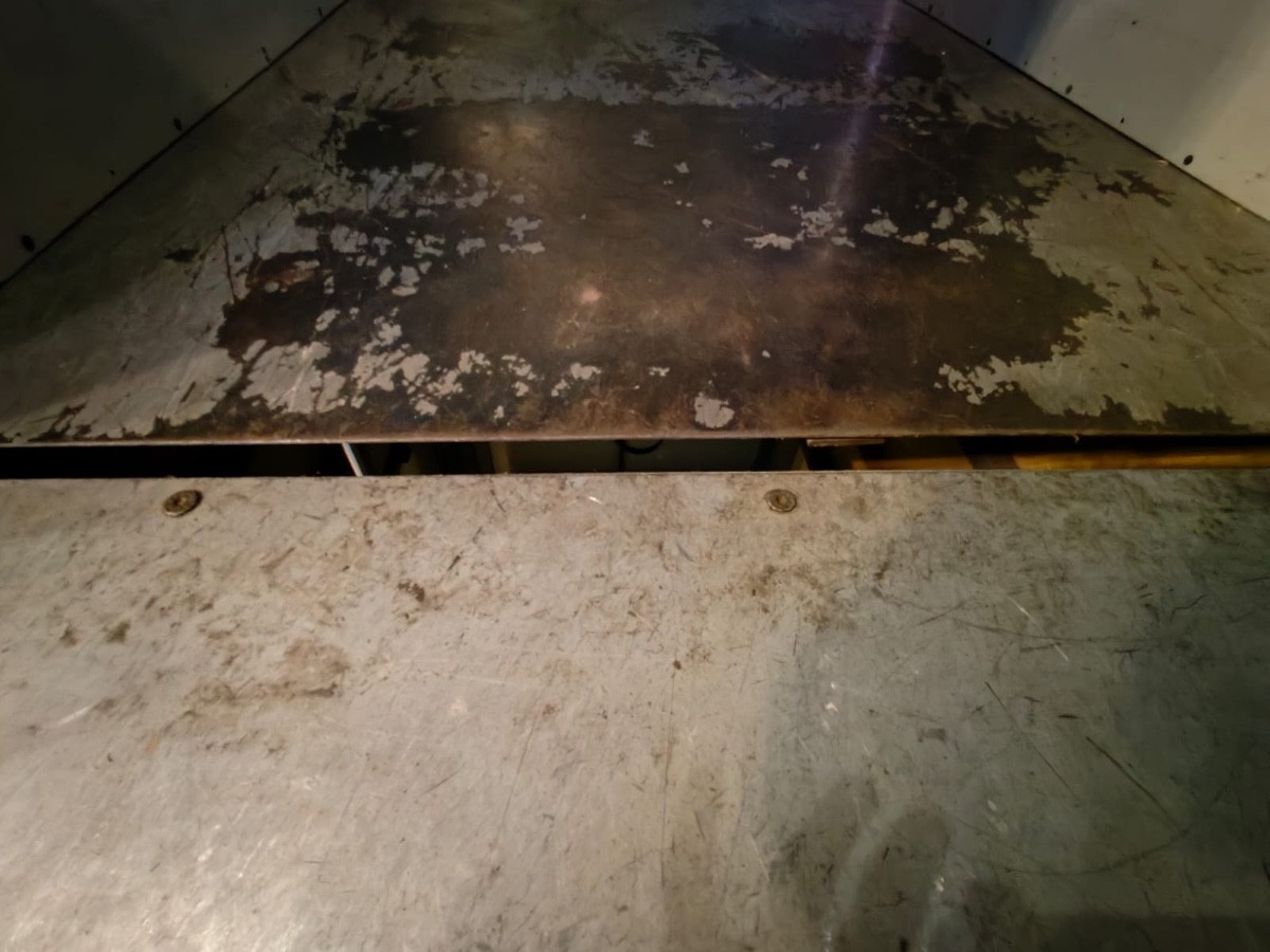 Small bump at foot of lift door.
