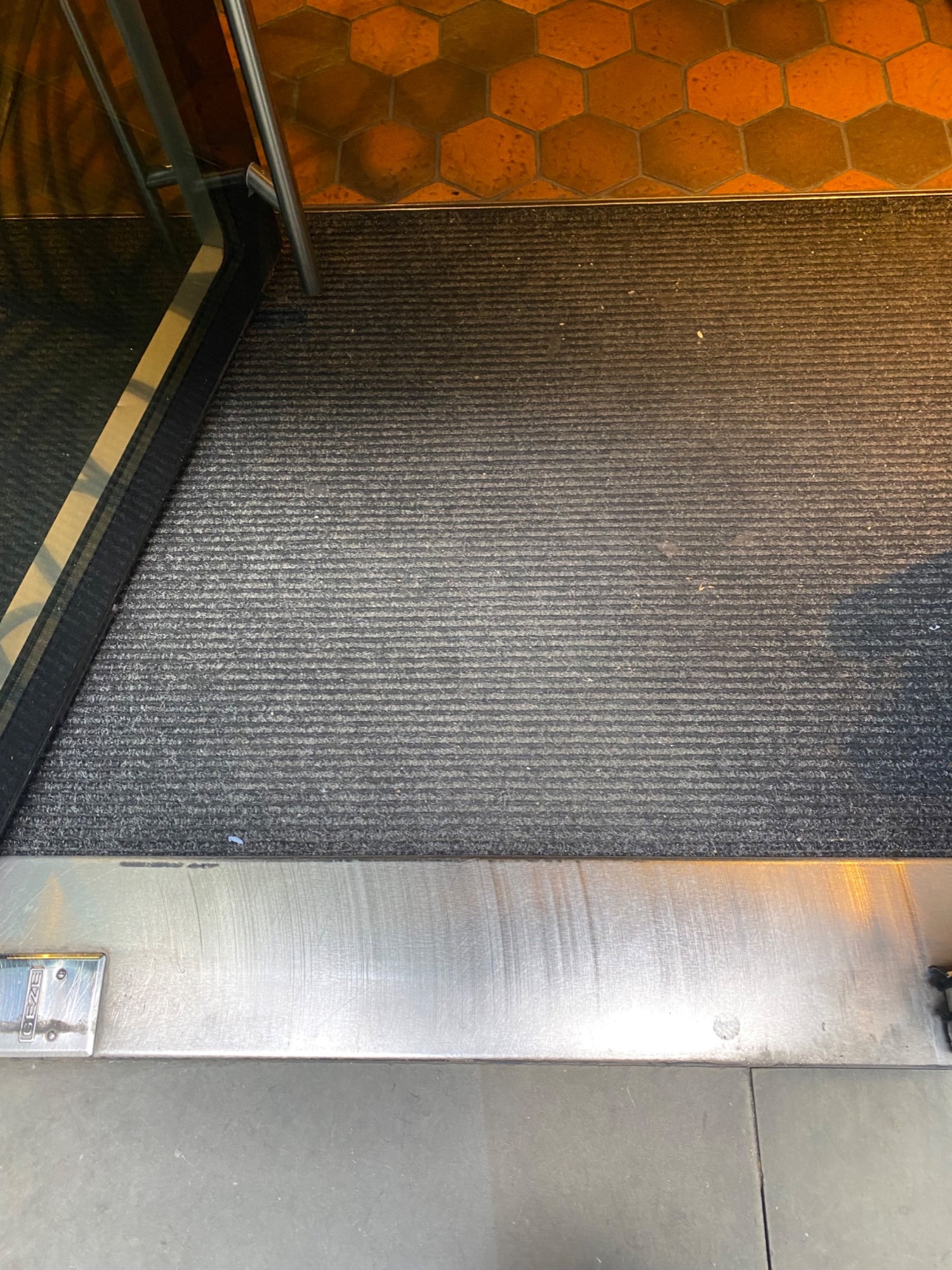 Two small bumps in first doorway and slightly after doorway.