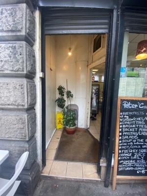 Black doorframe with no door.
