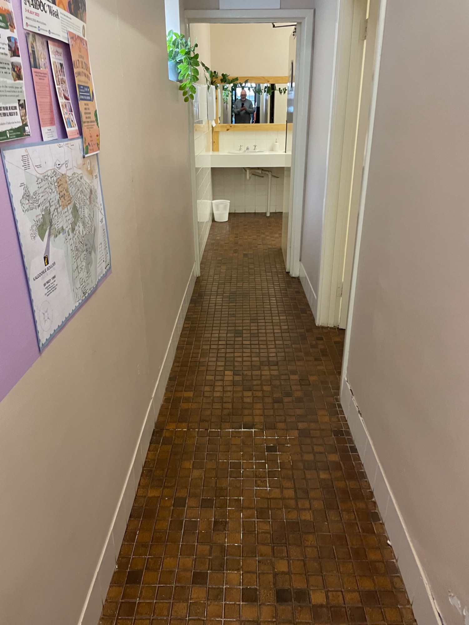 Pathway to toiet - good clearance and width