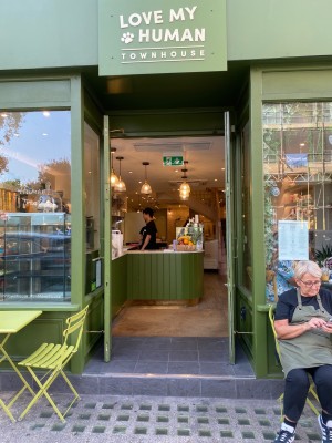 Entrance to the cafe
