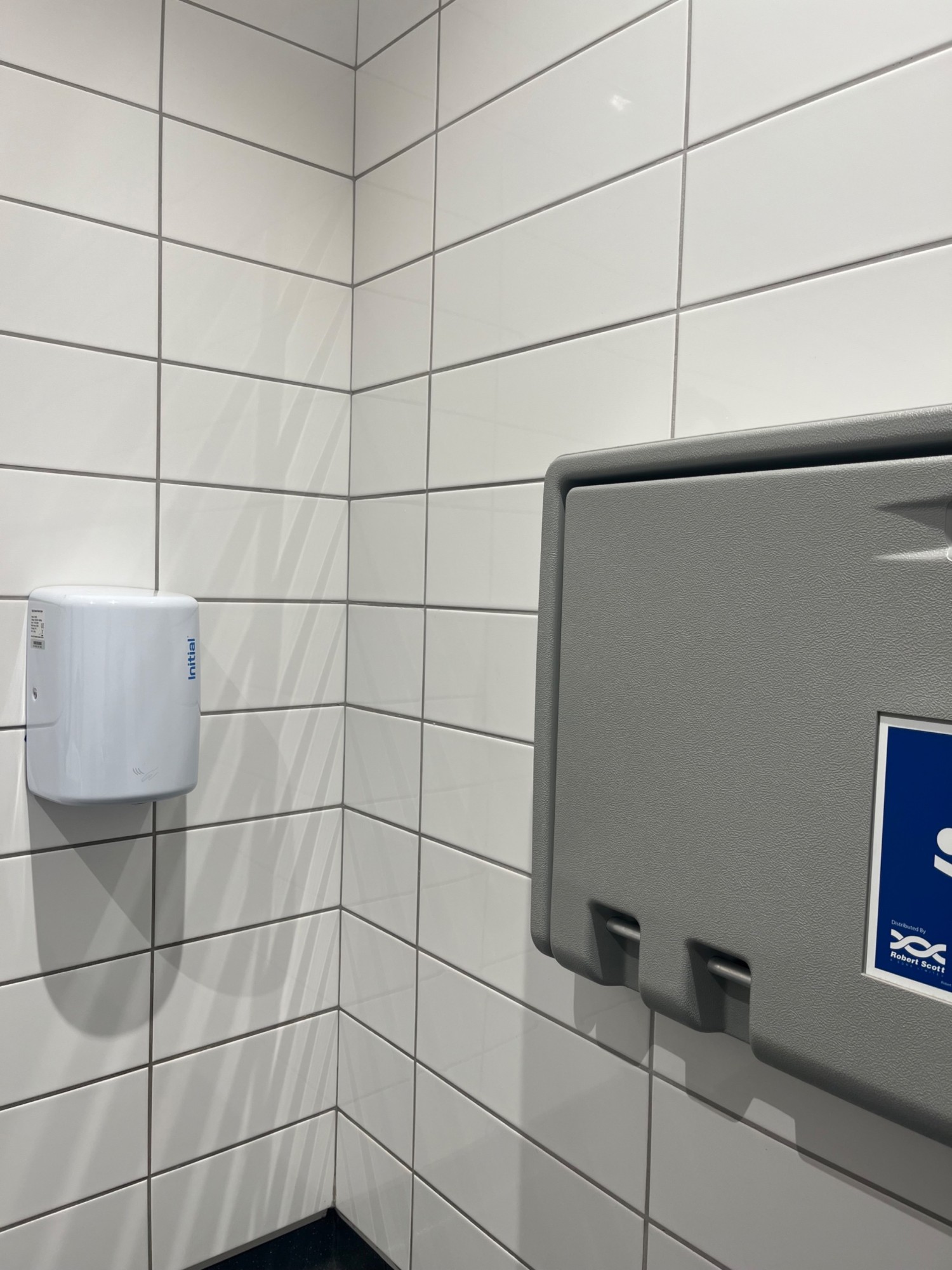 Baby changing station In accessible bathroom