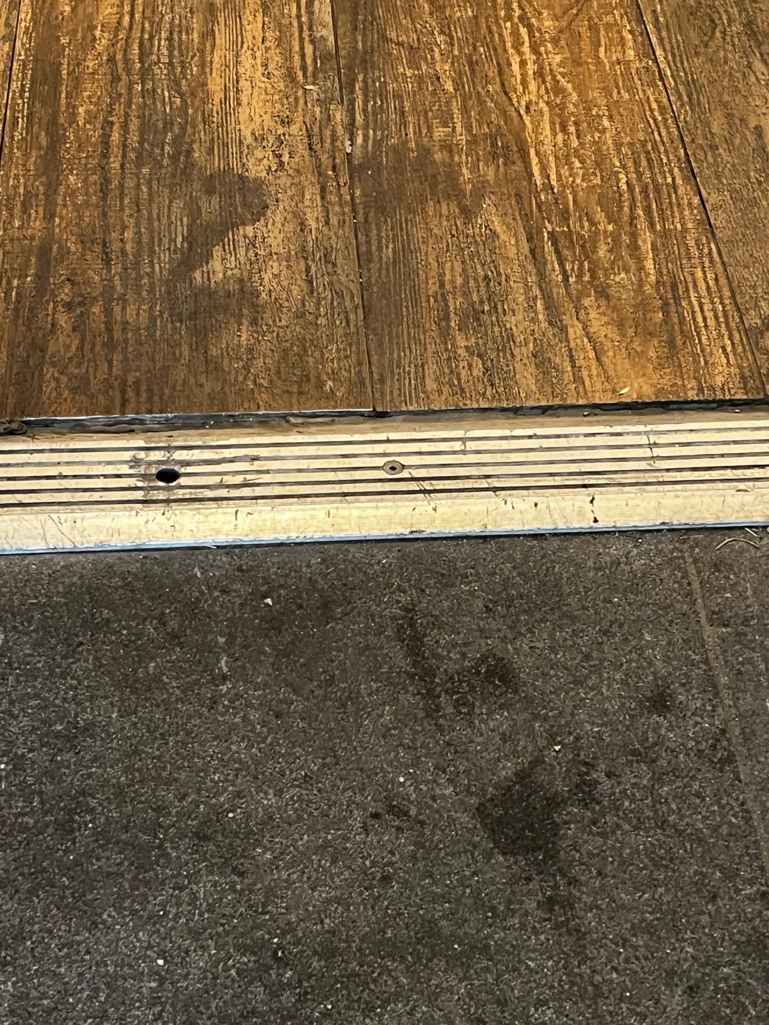 Small bump at foot of door.