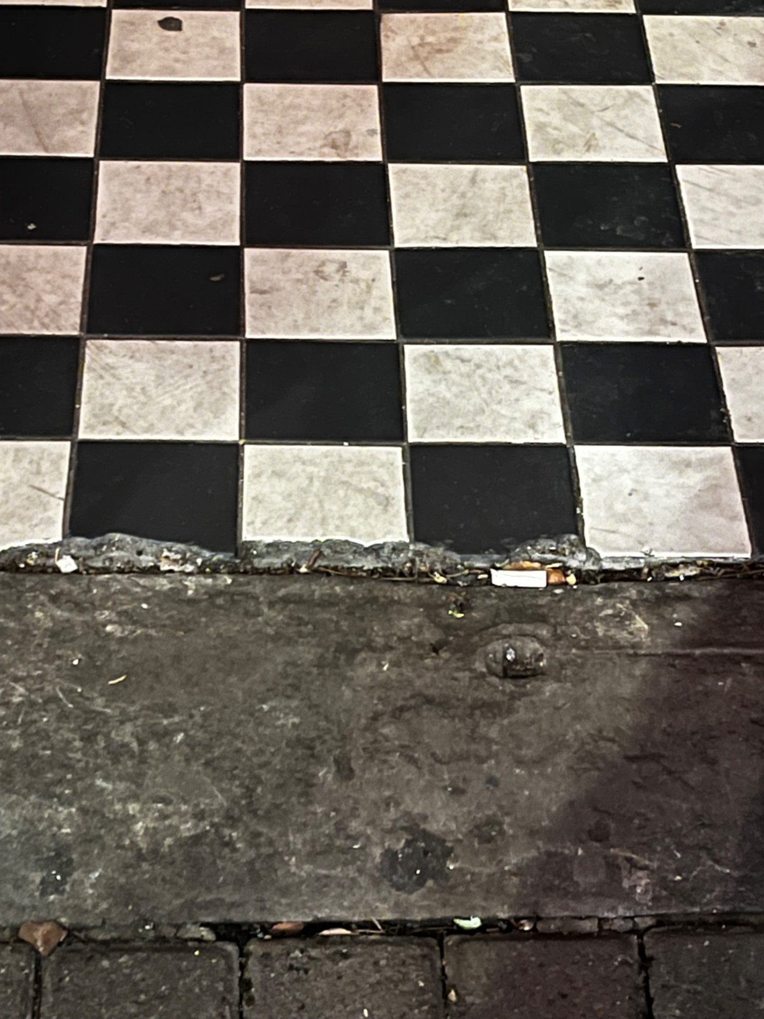 Small bump on ramp before door.