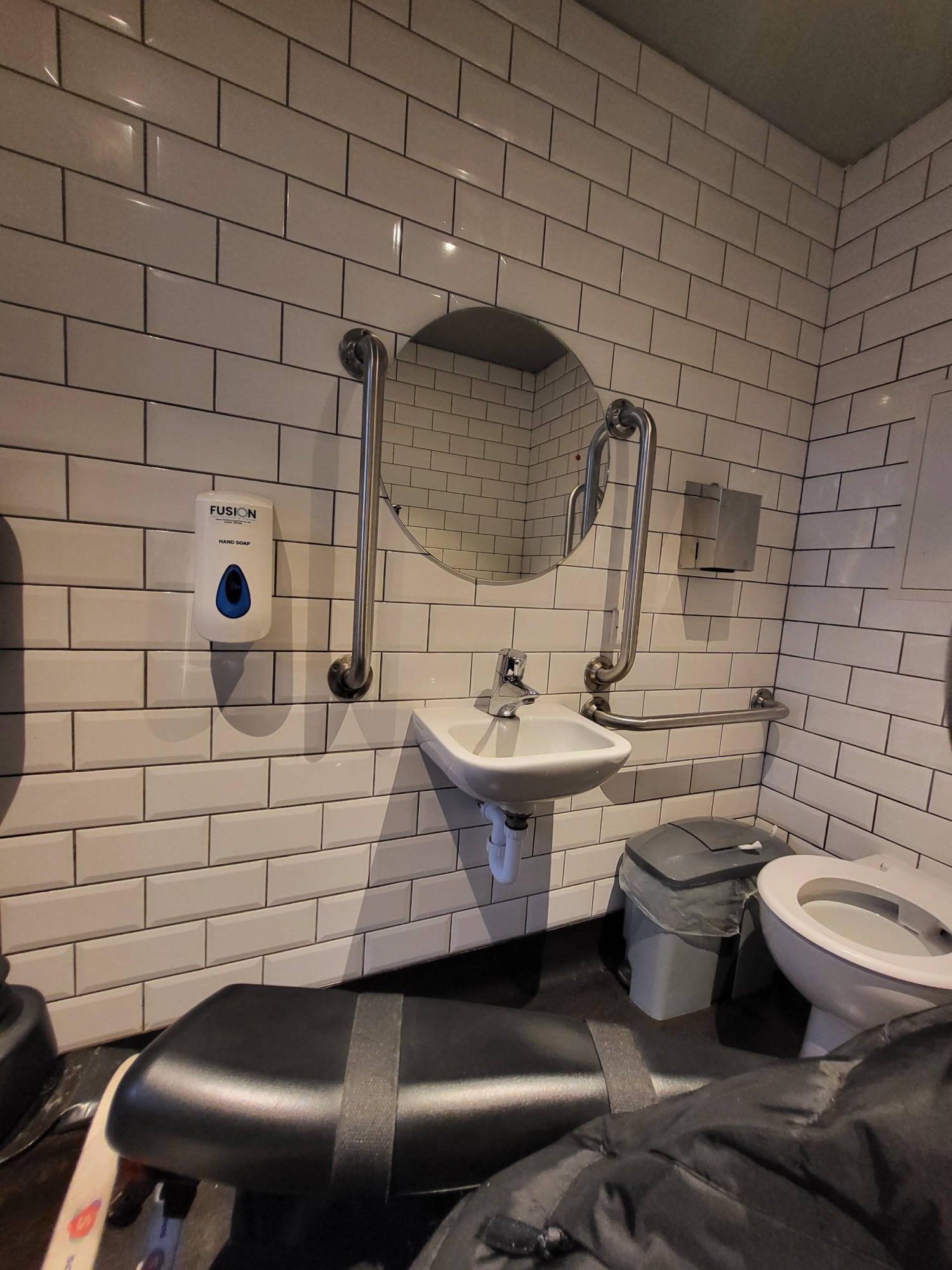 Washing area inside bathroom.