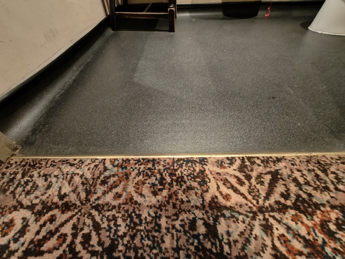 Small bump on threshold of door.