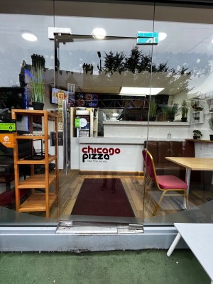 Glass door. Push from left to open.