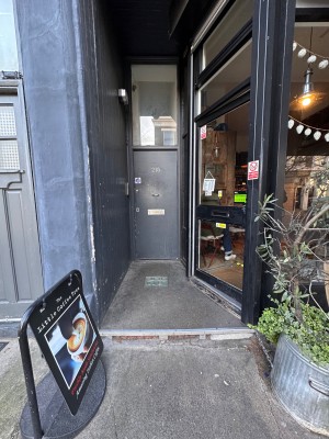 Small step preceding entrance.