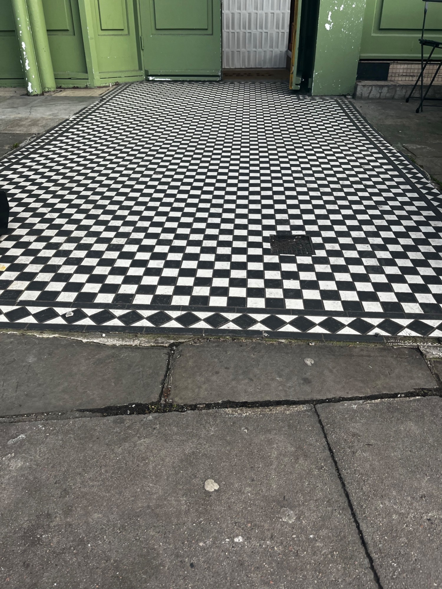 Small bump at foot of ramp.