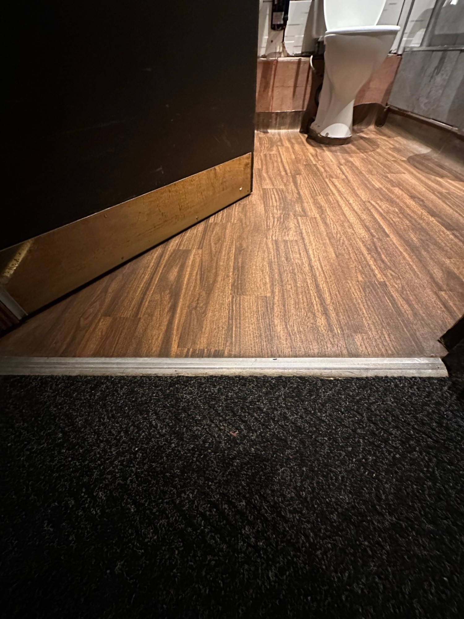 Small bump at foot of door.