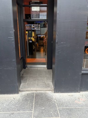 Small step before door