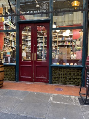 Double door with push plates