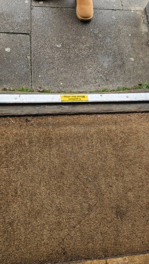 A threshold to a doorway