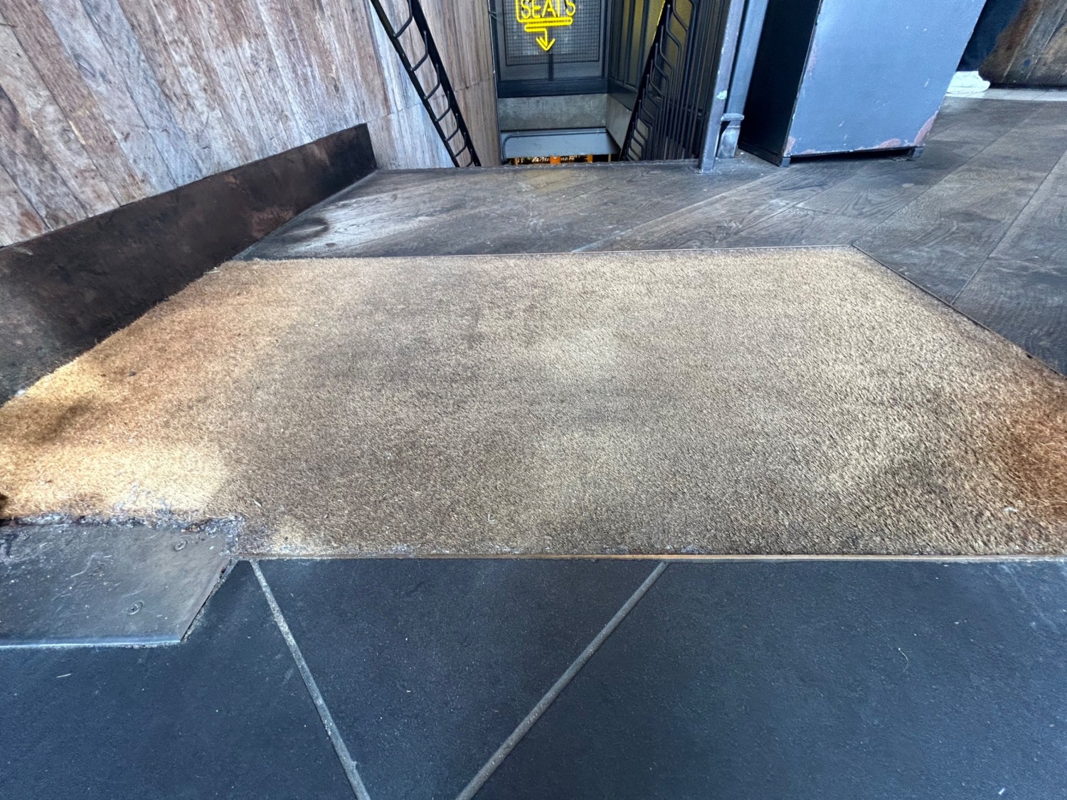 Small bump at foot of door.
