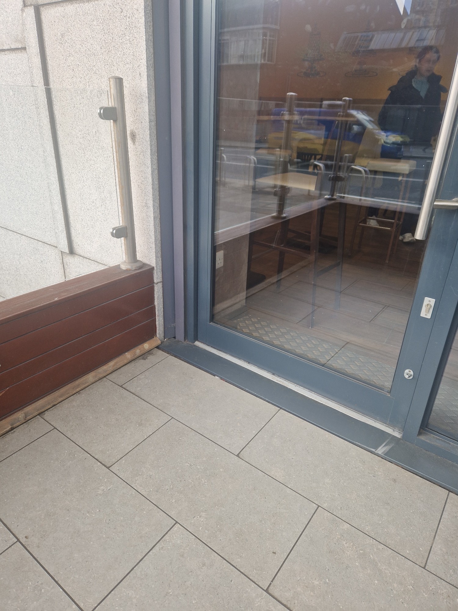 Access from outside seating.