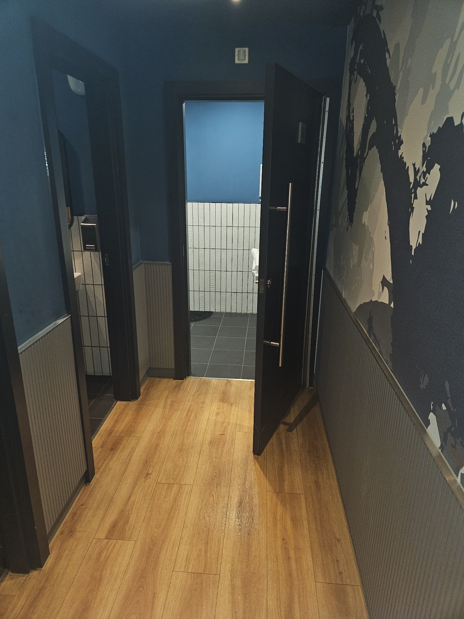 The door to the accessibility bathroom