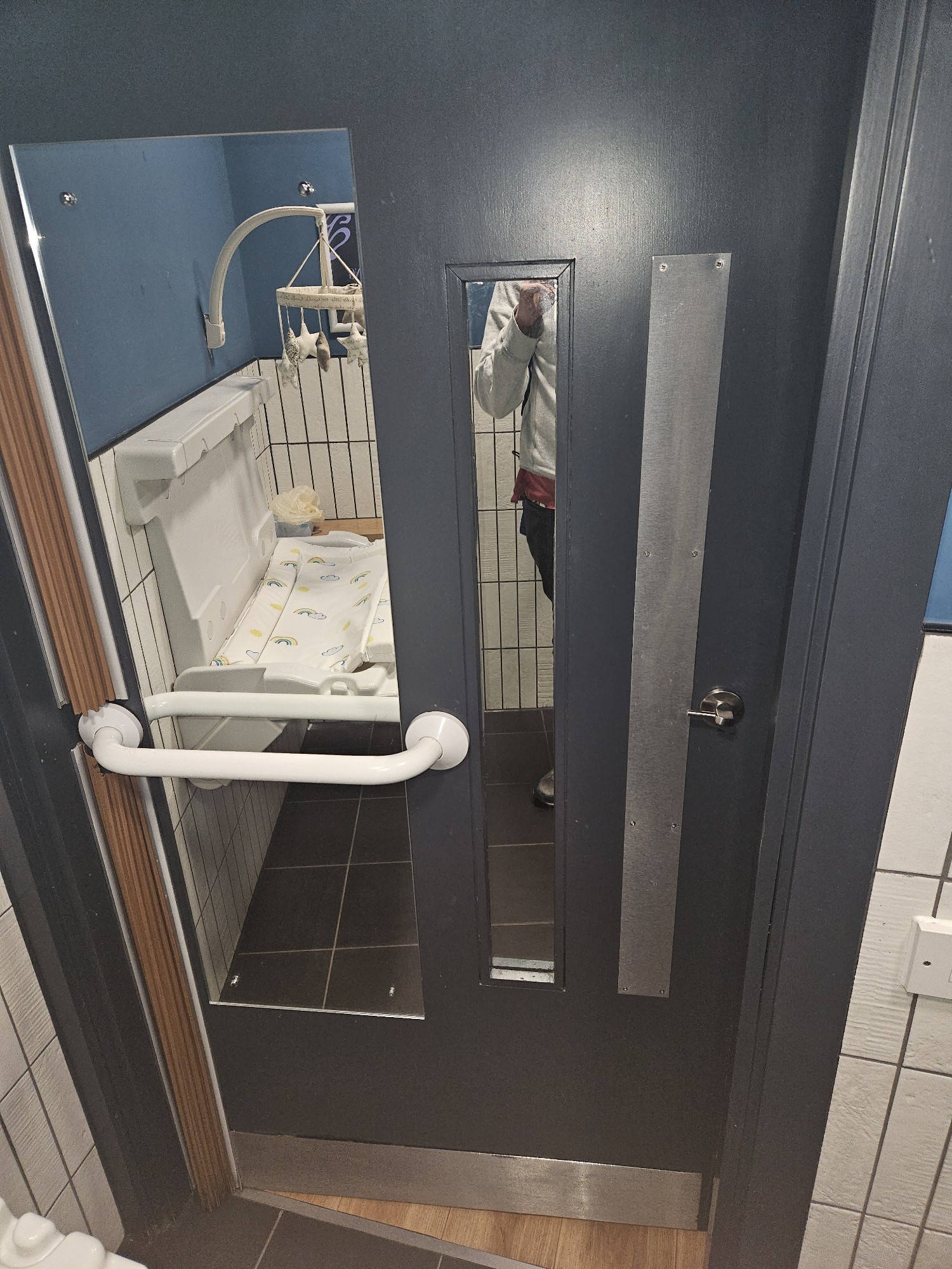 The inside of the bathroom door