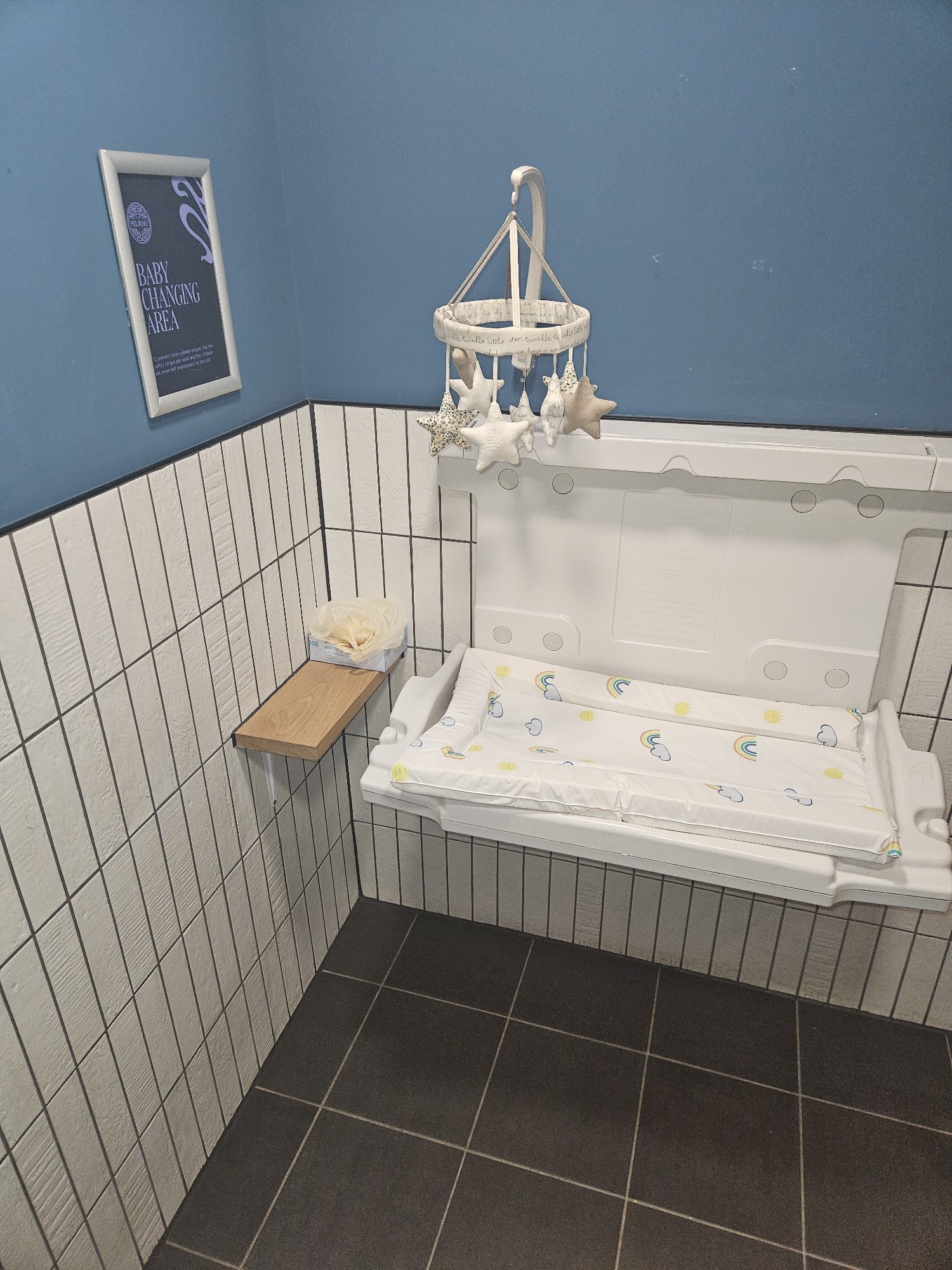 The baby changing table