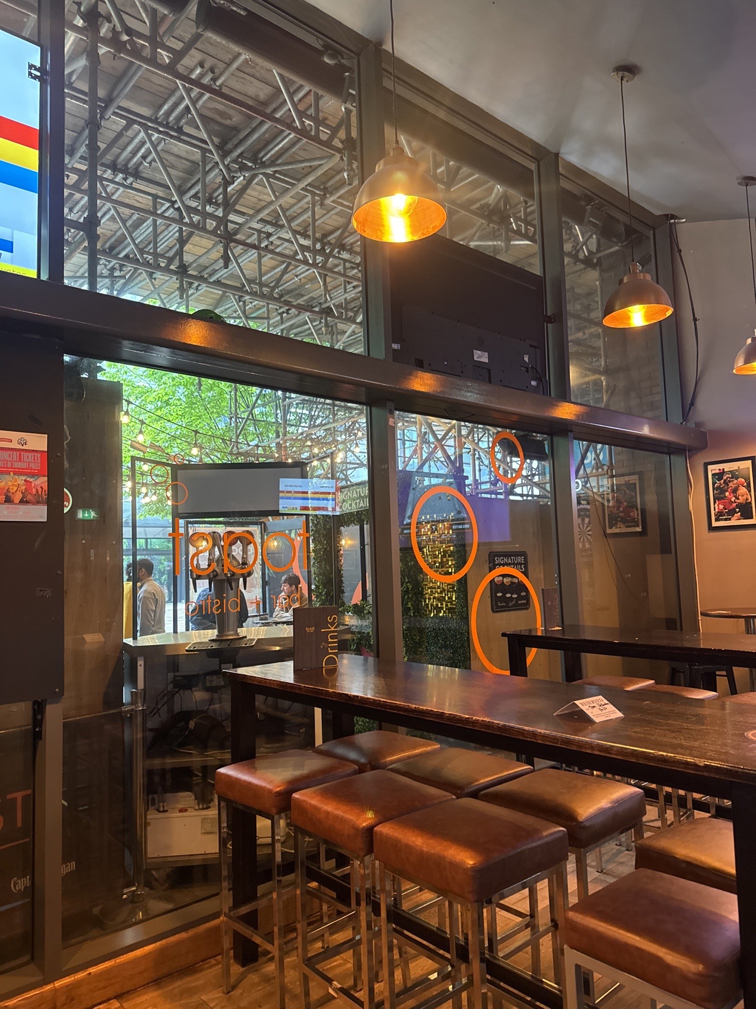 The glass walls