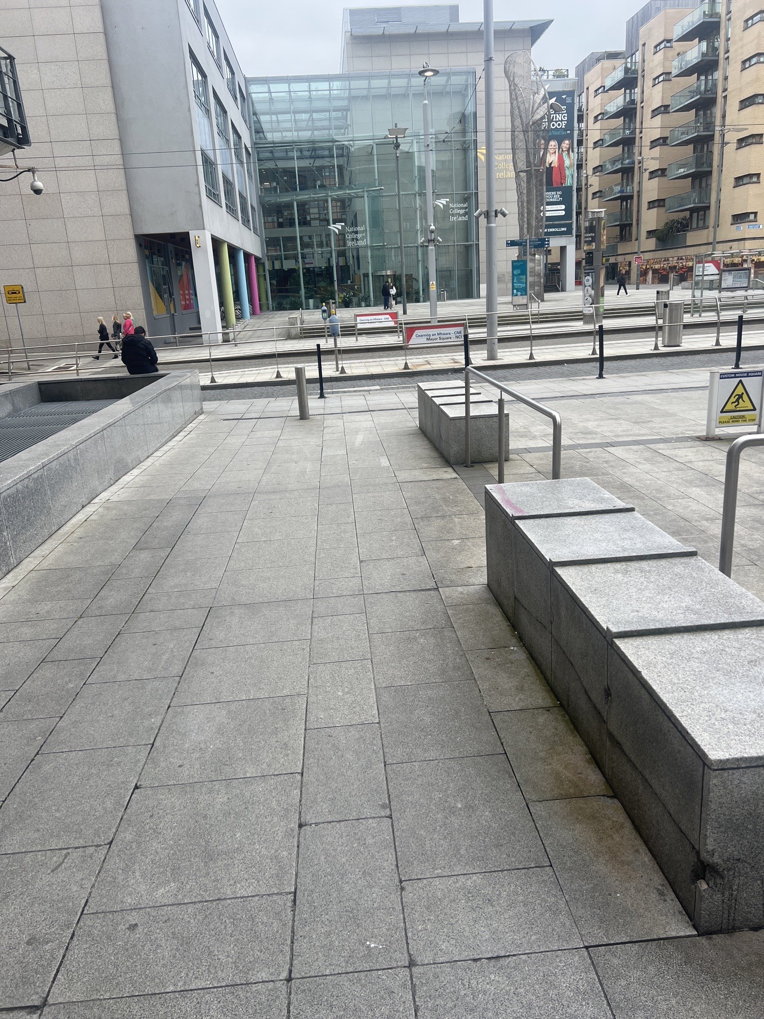 Wide pathway. Slight slope