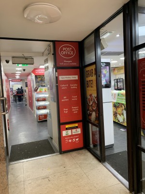 open doorway to enter one on the left and one on the right