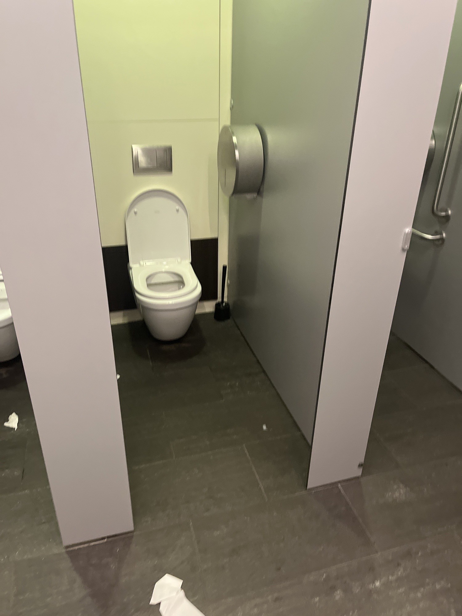 Individual bathroom doors.