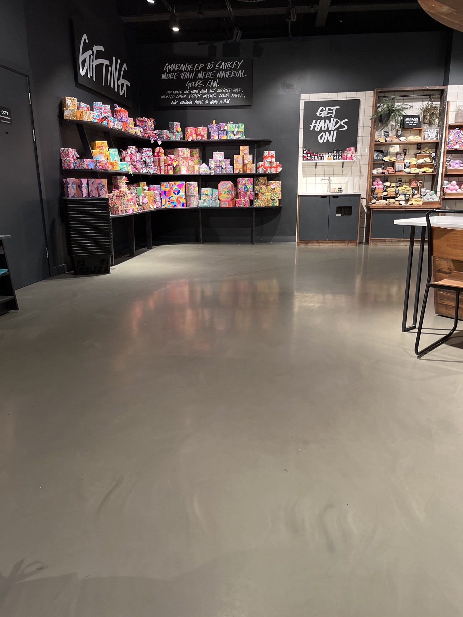 Open floor plan with flat surface