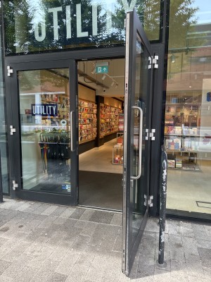 Main entrance, pull door