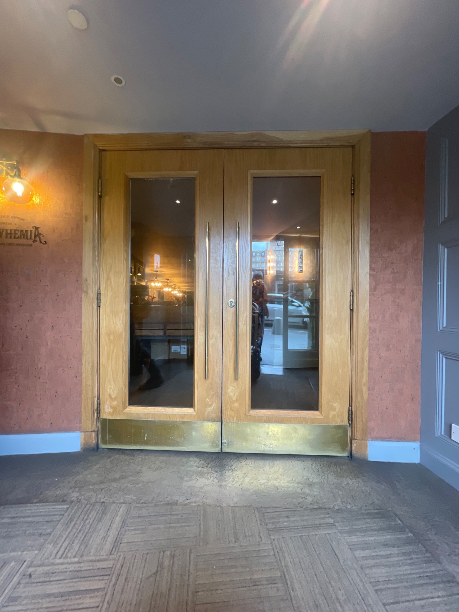 these doors open outwards manually