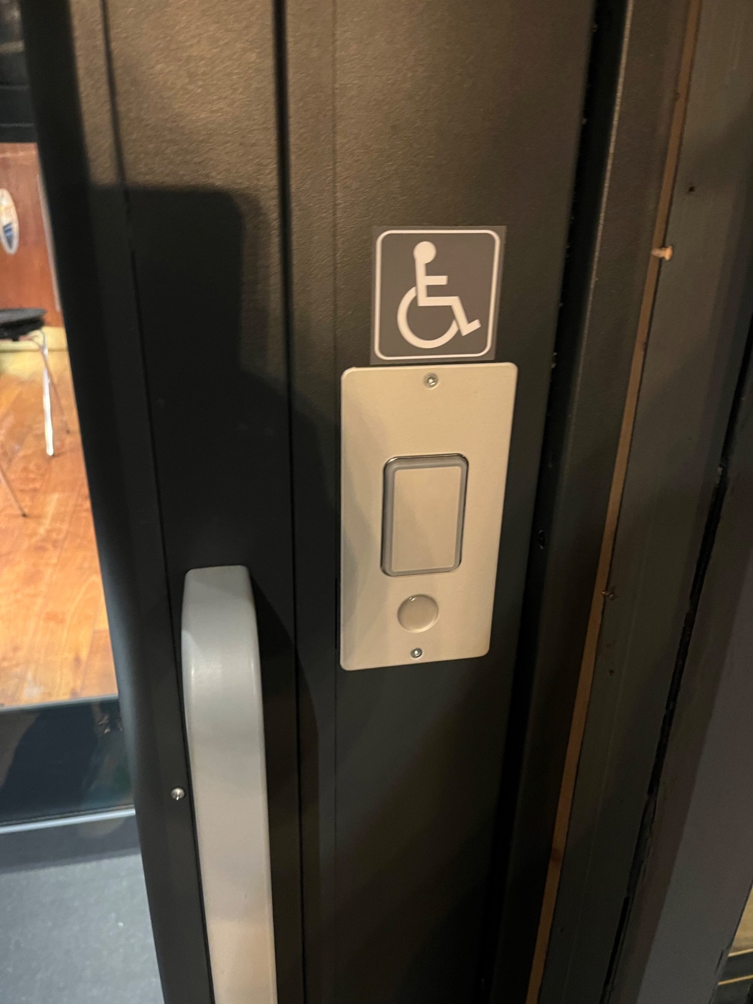 The call button for the lift