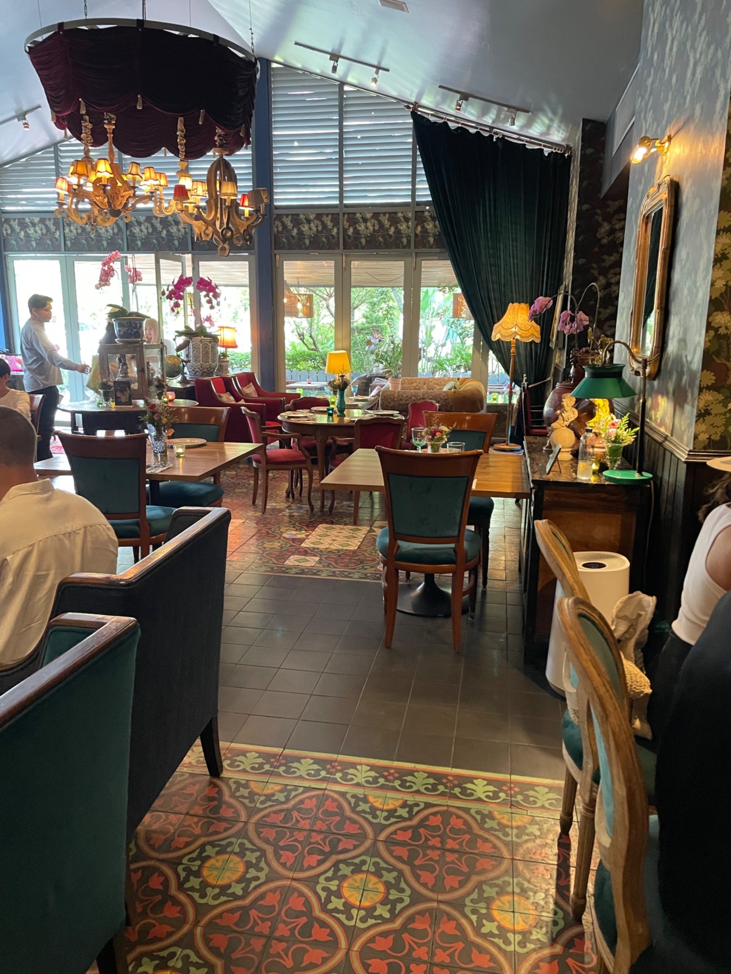 Another indoor eating section