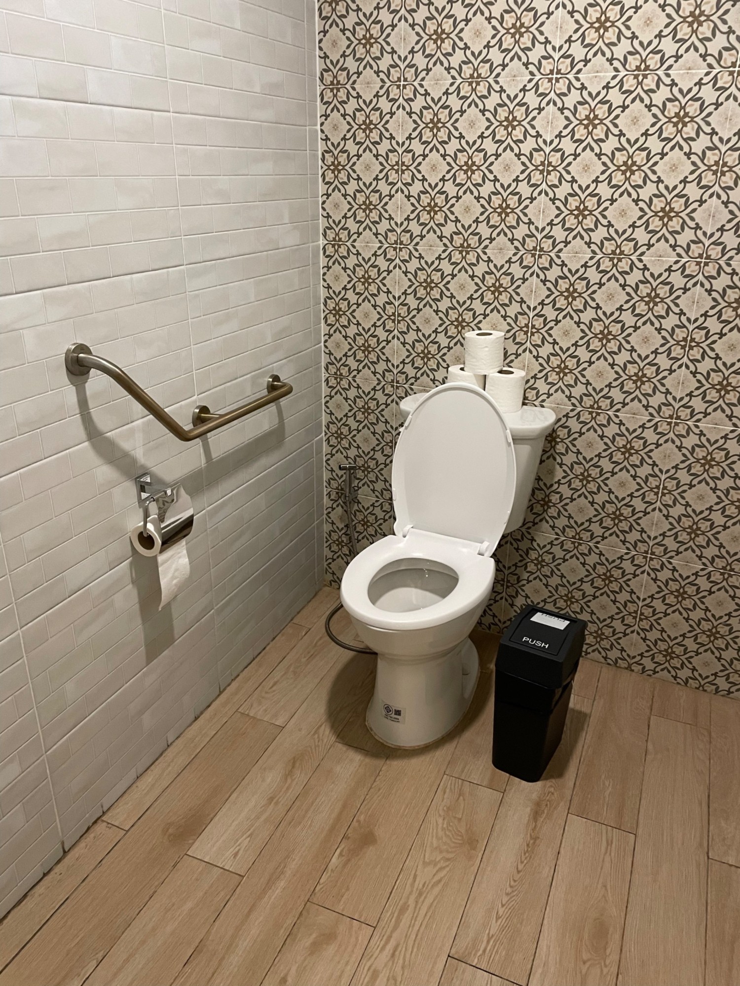 Inside toilet