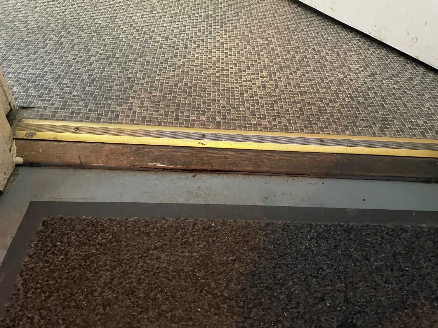 Bump at threshold of door.