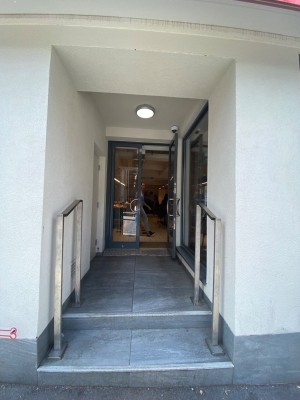 Path ahead to entrance in front.